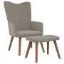 Entspannungssessel mit hellgrauem Samthocker von , Sessel - Ref: Foro24-327666, Preis: 113,74 €, Rabatt: %