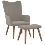 Relaxation armchair with light gray velvet stool by , Armchairs - Ref: Foro24-327666, Price: 93,33 €, Discount: %