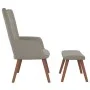 Relaxation armchair with light gray velvet stool by , Armchairs - Ref: Foro24-327666, Price: 113,74 €, Discount: %