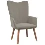 Relaxation armchair with light gray velvet stool by , Armchairs - Ref: Foro24-327666, Price: 113,74 €, Discount: %
