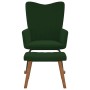 Dark green velvet rocking chair with footrest by , Rocking chairs - Ref: Foro24-327756, Price: 163,77 €, Discount: %