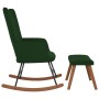Dark green velvet rocking chair with footrest by , Rocking chairs - Ref: Foro24-327756, Price: 163,77 €, Discount: %