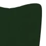 Silla mecedora con reposapiés terciopelo verde oscuro de , Mecedoras - Ref: Foro24-327756, Precio: 160,80 €, Descuento: %