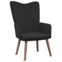 Relaxation armchair with black velvet stool by , Armchairs - Ref: Foro24-327672, Price: 113,92 €, Discount: %