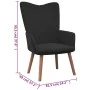 Relaxation armchair with black velvet stool by , Armchairs - Ref: Foro24-327672, Price: 113,92 €, Discount: %
