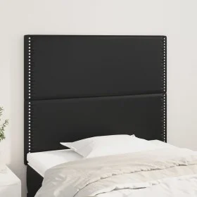 Headboards 2 units of black synthetic leather 80x5x78/88 cm by , Headboards and footboards - Ref: Foro24-3116264, Price: 54,3...