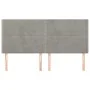 Headboards 4 units of light gray velvet 100x5x78/88 cm by , Headboards and footboards - Ref: Foro24-3116258, Price: 91,04 €, ...