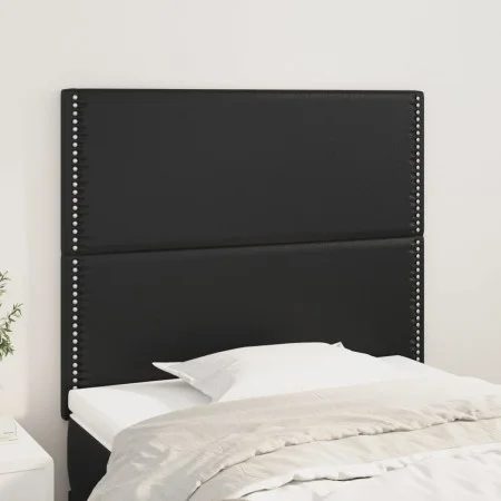 Headboards 2 units of black synthetic leather 90x5x78/88 cm by , Headboards and footboards - Ref: Foro24-3116270, Price: 47,5...
