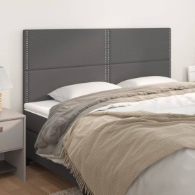 Headboards 4 units of gray synthetic leather 90x5x78/88cm by , Headboards and footboards - Ref: Foro24-3116298, Price: 103,41...