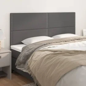 Headboards 4 units of gray synthetic leather 90x5x78/88cm by , Headboards and footboards - Ref: Foro24-3116298, Price: 101,59...