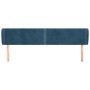 Dunkelblaues Samtkopfteil 183x23x78/88 cm von , Kopf- und Fußteile - Ref: Foro24-3117068, Preis: 62,71 €, Rabatt: %