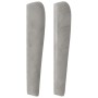 Kopfteil mit hellgrauen Samtohren 203x23x118/128 cm von , Kopf- und Fußteile - Ref: Foro24-3117882, Preis: 113,27 €, Rabatt: %