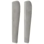 Kopfteil mit hellgrauen Samtohren 203x23x118/128 cm von , Kopf- und Fußteile - Ref: Foro24-3117882, Preis: 111,90 €, Rabatt: %
