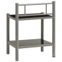 Nachttische 2 Stück Metall und Glas grau und schwarz von vidaXL, Nachttische - Ref: Foro24-325093, Preis: 43,77 €, Rabatt: %