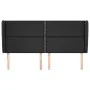 Headboard with ears black synthetic leather 183x23x118/128cm by , Headboards and footboards - Ref: Foro24-3117918, Price: 105...