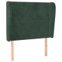 Kopfteil mit dunkelgrünen Samtohren 103x23x118/128cm von , Kopf- und Fußteile - Ref: Foro24-3117861, Preis: 84,53 €, Rabatt: %