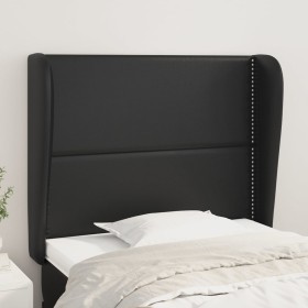 Headboard with black synthetic leather ears 93x23x118/128 cm by , Headboards and footboards - Ref: Foro24-3117894, Price: 64,...