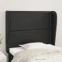 Cabecero con orejas de cuero sintético negro 93x23x118/128 cm de , Cabeceros y pies de cama - Ref: Foro24-3117894, Precio: 63...