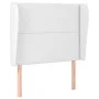 Headboard with white synthetic leather ears 83x23x118/128 cm by , Headboards and footboards - Ref: Foro24-3117889, Price: 80,...