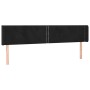 Kopfteil aus schwarzem Samt, 203 x 16 x 78/88 cm von , Kopf- und Fußteile - Ref: Foro24-3118696, Preis: 60,96 €, Rabatt: %