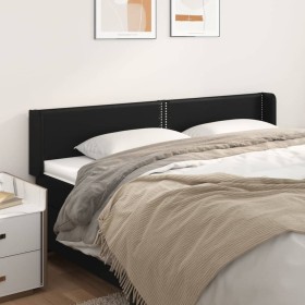 Kopfteil aus schwarzem Kunstleder, 163 x 16 x 78/88 cm von , Kopf- und Fußteile - Ref: Foro24-3118724, Preis: 64,37 €, Rabatt: %