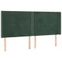 Kopfteil mit dunkelgrünen Samtohren 203x16x118/128cm von , Kopf- und Fußteile - Ref: Foro24-3119509, Preis: 136,45 €, Rabatt: %