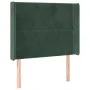 Kopfteil mit dunkelgrünen Samtohren 93x16x118/128 cm von , Kopf- und Fußteile - Ref: Foro24-3119479, Preis: 73,98 €, Rabatt: %