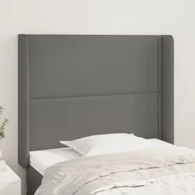 Kopfteil mit Ohren, graues Kunstleder, 83 x 16 x 118/128 cm von , Kopf- und Fußteile - Ref: Foro24-3119516, Preis: 63,86 €, R...
