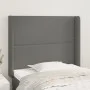 Cabecero con orejas cuero sintético gris 83x16x118/128cm de , Cabeceros y pies de cama - Ref: Foro24-3119516, Precio: 63,85 €...