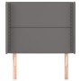 Headboard with ears gray synthetic leather 83x16x118/128cm by , Headboards and footboards - Ref: Foro24-3119516, Price: 67,74...