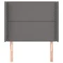 Headboard with ears gray synthetic leather 83x16x118/128cm by , Headboards and footboards - Ref: Foro24-3119516, Price: 63,86...