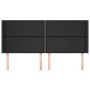 Cabecero con orejas cuero sintético negro 183x16x118/128 cm de , Cabeceros y pies de cama - Ref: Foro24-3119542, Precio: 101,...