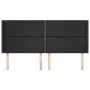Headboard with ears black synthetic leather 183x16x118/128 cm by , Headboards and footboards - Ref: Foro24-3119542, Price: 10...