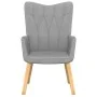 Sillón relax con taburete tela gris claro de , Sillones - Ref: Foro24-327534, Precio: 107,47 €, Descuento: %