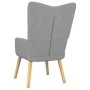 Sillón relax con taburete tela gris claro de , Sillones - Ref: Foro24-327534, Precio: 107,47 €, Descuento: %