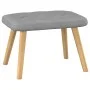 Relax armchair with light gray fabric stool by , Armchairs - Ref: Foro24-327534, Price: 107,90 €, Discount: %