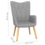 Relax armchair with light gray fabric stool by , Armchairs - Ref: Foro24-327534, Price: 107,90 €, Discount: %