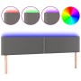 Kopfteil mit LED-grauem Kunstleder 160x5x78/88 cm von , Kopf- und Fußteile - Ref: Foro24-3121572, Preis: 61,01 €, Rabatt: %