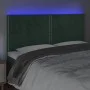 Kopfteil mit LED-Beleuchtung, dunkelgrüner Samt, 200 x 5 x 118/128 cm von , Kopf- und Fußteile - Ref: Foro24-3122353, Preis: ...