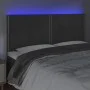 Kopfteil mit LED-Leuchten, dunkelgrauer Samt, 180 x 5 x 118/128 cm von , Kopf- und Fußteile - Ref: Foro24-3122345, Preis: 96,...