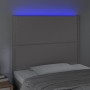 Kopfteil mit LED-Leuchten, graues Kunstleder, 90 x 5 x 118/128 cm von , Kopf- und Fußteile - Ref: Foro24-3122366, Preis: 60,4...