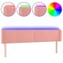 Rosa Samtkopfteil mit LED 183x16x78/88 cm von , Kopf- und Fußteile - Ref: Foro24-3123161, Preis: 70,65 €, Rabatt: %