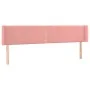 Rosa Samtkopfteil mit LED 183x16x78/88 cm von , Kopf- und Fußteile - Ref: Foro24-3123161, Preis: 70,65 €, Rabatt: %
