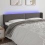 Kopfteil mit LED-grauem Kunstleder 163x16x78/88 cm von , Kopf- und Fußteile - Ref: Foro24-3123196, Preis: 72,76 €, Rabatt: %