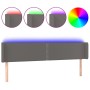 Kopfteil mit LED-grauem Kunstleder 163x16x78/88 cm von , Kopf- und Fußteile - Ref: Foro24-3123196, Preis: 72,76 €, Rabatt: %
