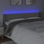 Headboard with LED gray synthetic leather 163x16x78/88 cm by , Headboards and footboards - Ref: Foro24-3123196, Price: 68,38 ...