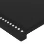Headboard with LED black synthetic leather 83x16x118/128 cm by , Headboards and footboards - Ref: Foro24-3123980, Price: 75,4...