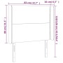 Kopfteil mit LED aus schwarzem Kunstleder 83x16x118/128 cm von , Kopf- und Fußteile - Ref: Foro24-3123980, Preis: 73,89 €, Ra...