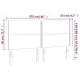 Dunkelgrünes Samtkopfteil mit LED 203x16x118/128 cm von , Kopf- und Fußteile - Ref: Foro24-3123977, Preis: 142,31 €, Rabatt: %