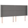 Headboard with LED gray synthetic leather 163x16x118/128cm by , Headboards and footboards - Ref: Foro24-3124008, Price: 113,8...